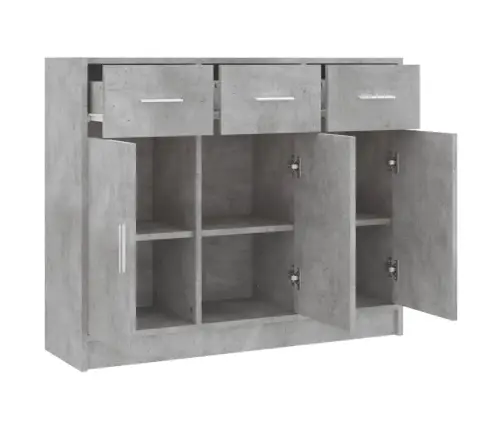 Šoninė Spintelė, Betono Pilka, 91X28X75cm Apdirbta Mediena