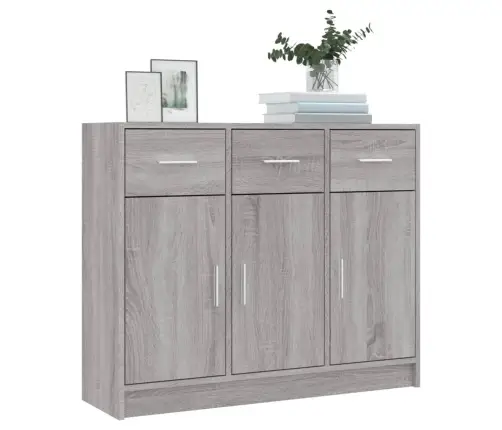 Šoninė Spintelė, Pilka Ąžuolo, 91X28X75cm Apdirbta Mediena