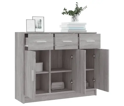 Šoninė Spintelė, Pilka Ąžuolo, 91X28X75cm Apdirbta Mediena