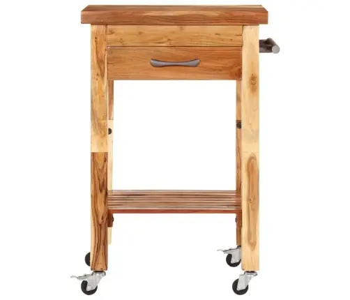 Virtuvės Vežimėlis, 55X55X89cm Akacijos Medienos Masyvas