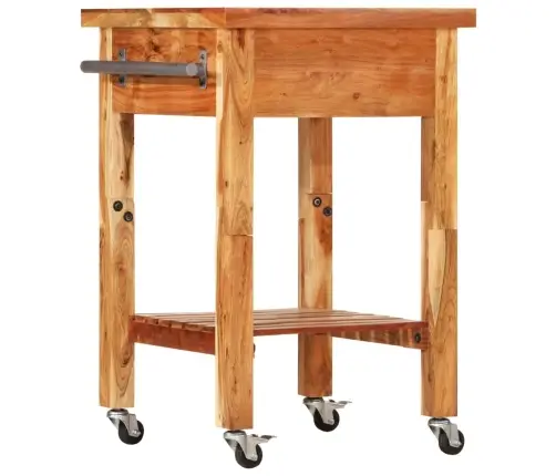 Virtuvės Vežimėlis, 55X55X89cm Akacijos Medienos Masyvas