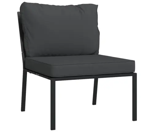 7-Daļīgs Dārza Atpūtas Mēbeļu Komplekts Ar Matračiem, Tērauds Vidaxl