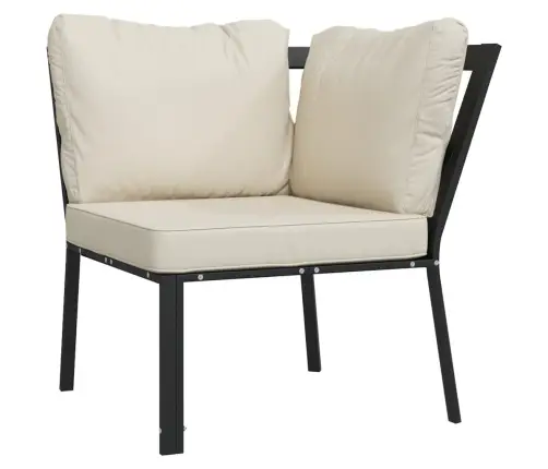 6-Daļīgs Dārza Atpūtas Mēbeļu Komplekts Ar Matračiem, Tērauds Vidaxl