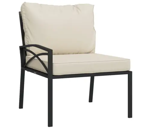 9-Daļīgs Dārza Atpūtas Mēbeļu Komplekts Ar Matračiem, Tērauds Vidaxl