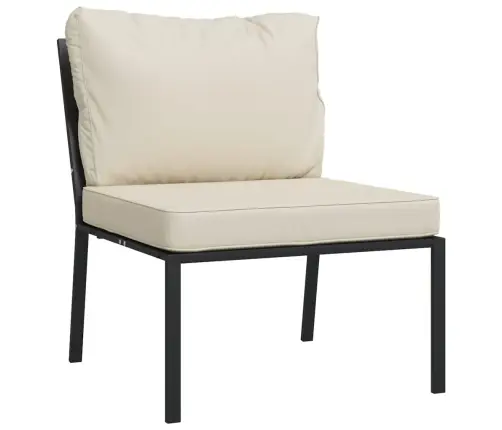 9-Daļīgs Dārza Atpūtas Mēbeļu Komplekts Ar Matračiem, Tērauds Vidaxl