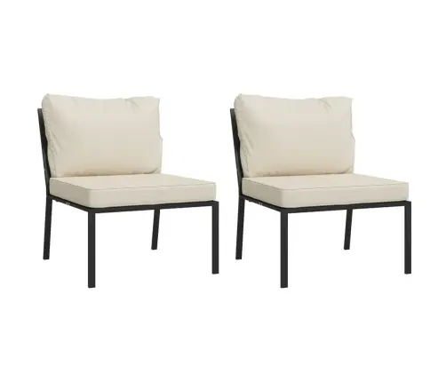 5-Daļīgs Dārza Atpūtas Mēbeļu Komplekts Ar Matračiem, Tērauds Vidaxl