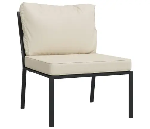 5-Daļīgs Dārza Atpūtas Mēbeļu Komplekts Ar Matračiem, Tērauds Vidaxl