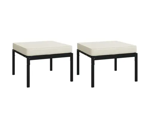 5-Daļīgs Dārza Atpūtas Mēbeļu Komplekts Ar Matračiem, Tērauds Vidaxl