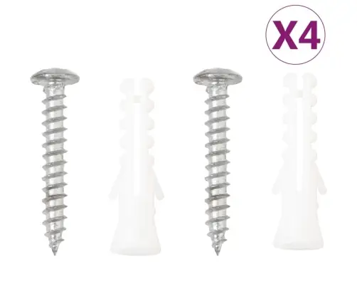 Rippkorvide Kinnitused Koos Taimepottidega 4 Tk, Must, Teras