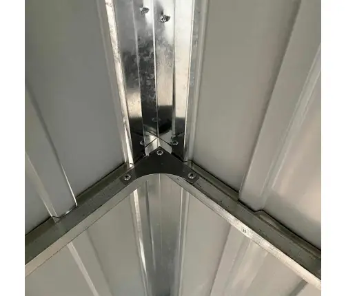 Dārza Šķūnis Ar Pagarinātu Jumtu, 277X107X181 Cm, Tērauds Vidaxl