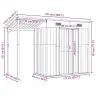 Sodo Sandėliukas Su Prailgintu Stogu, Šviesiai Pilkas, 277X107X181cm Plienas