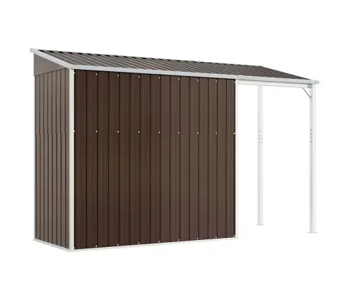 Dārza Šķūnis Ar Pagarinātu Jumtu, 277X107X181 Cm, Tērauds Vidaxl