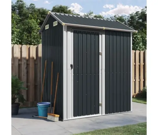 Sodo Sandėliukas, Antracito Spalvos, 192X152,5X237 cm Cinkuotas Plienas