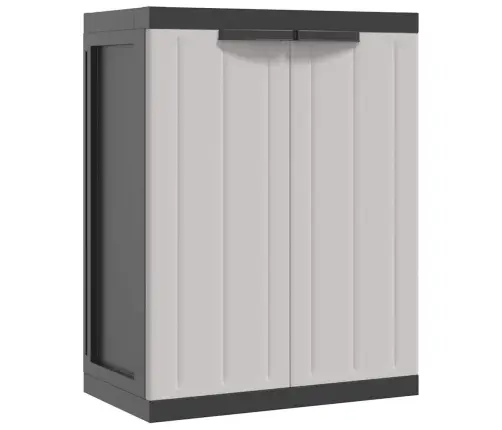 Āra Uzglabāšanas Skapītis, 65X37X85 Cm, Pelēks Un Melns, Pp Vidaxl