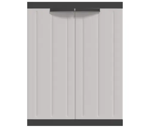 Āra Uzglabāšanas Skapītis, 65X37X85 Cm, Pelēks Un Melns, Pp Vidaxl