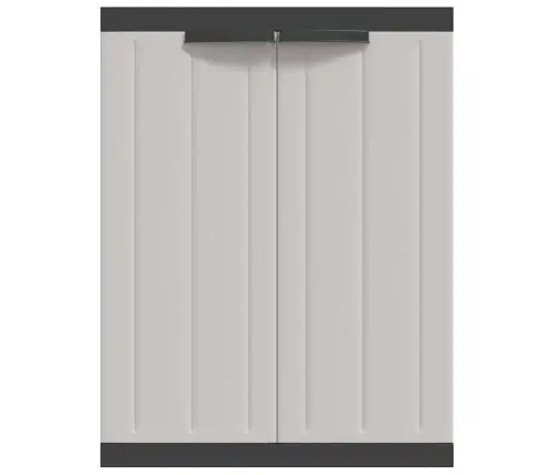 Āra Uzglabāšanas Skapītis, 65X37X85 Cm, Pelēks Un Melns, Pp Vidaxl