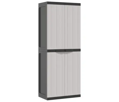 Õue Hoiukapp, Hall Ja Must, 65 X 37 X 165 cm Pp