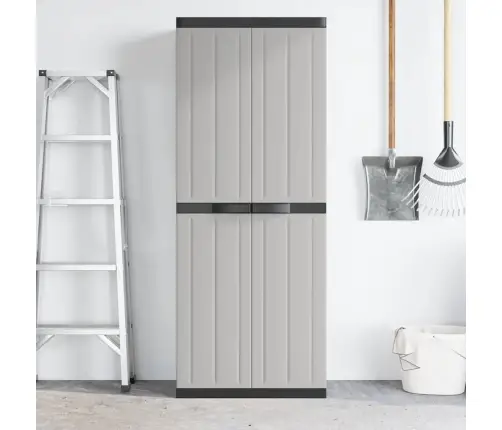 Õue Hoiukapp, Hall Ja Must, 65 X 37 X 165 cm Pp