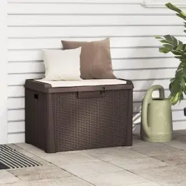 Dārza Uzglabāšanas Kaste Ar Matraci, Brūna, 125 L, Pp Vidaxl