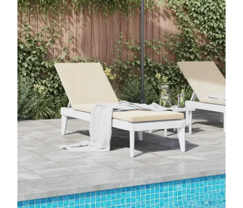 Sauļošanās Zvilnis Ar Matraci, 186X60X29 Cm, Balts, Pp Vidaxl