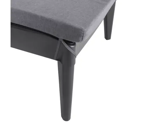 Sauļošanās Zvilnis Ar Matraci, 186X60X29 Cm, Antracītpelēks, Pp Vidaxl