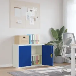 Dokumentu Skapis, Gaiši Pelēks Un Zils, 90X40X70 Cm, Tērauds Vidaxl