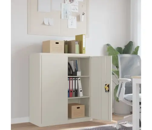 Biroja Skapis, 90X40X105 Cm, Balts, Tērauds Vidaxl