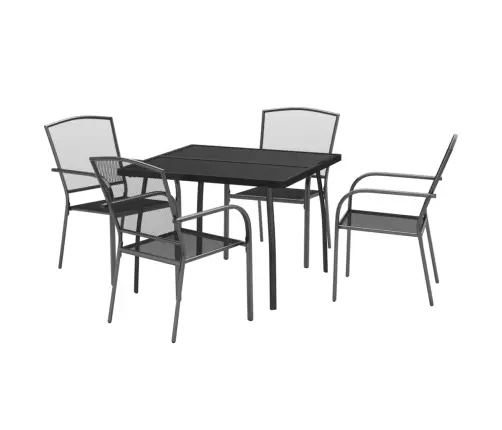 5-Osaline Aia Söögimööbli Komplekt, Antratsiit, Teras