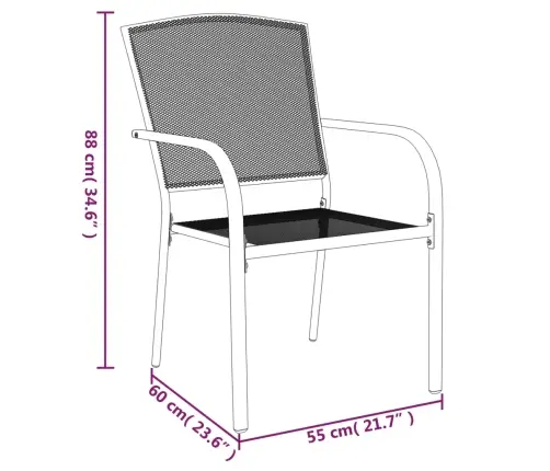 5-Daļīgs Dārza Mēbeļu Komplekts, Antracītpelēks Tērauds Vidaxl