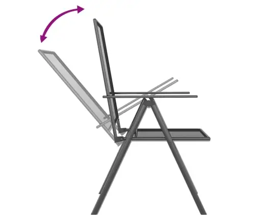 7-Daļīgs Dārza Mēbeļu Komplekts, Antracītpelēks, Tērauds Vidaxl
