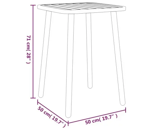 3-Daļīgs Dārza Mēbeļu Komplekts, Antracītpelēks, Tērauds Vidaxl