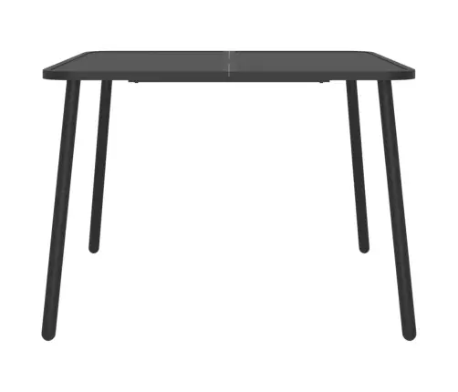 Sodo Valgomojo Baldų Komplektas, 5 Dalių, Antracito, Plienas