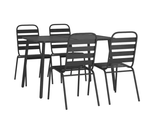 5-Osaline Aia Söögimööbli Komplekt, Antratsiit, Teras