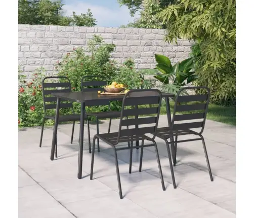 5-Osaline Aia Söögimööbli Komplekt, Antratsiit, Teras