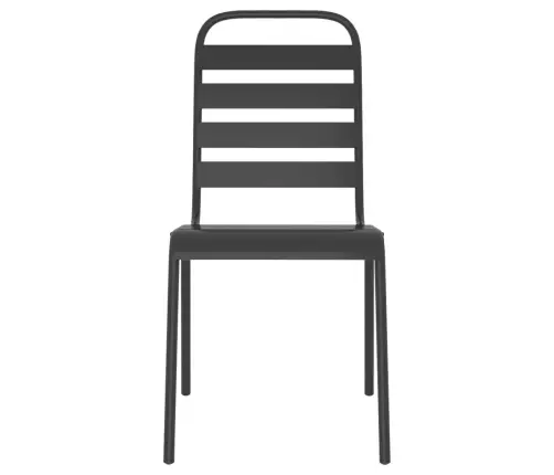 7-Daļīgs Dārza Mēbeļu Komplekts, Antracītpelēks, Tērauds Vidaxl