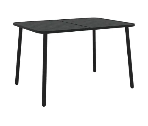 7-Daļīgs Dārza Mēbeļu Komplekts, Antracītpelēks, Tērauds Vidaxl