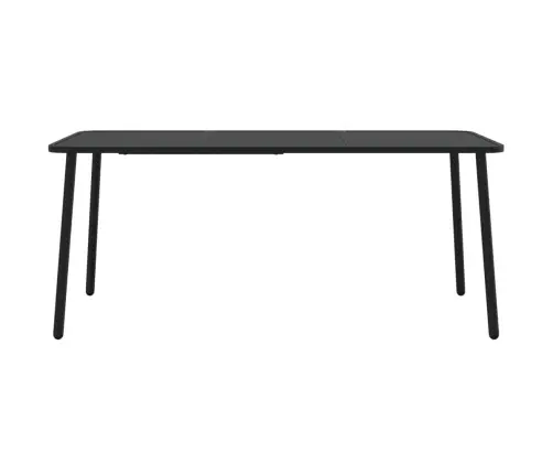 7-Daļīgs Dārza Mēbeļu Komplekts, Antracītpelēks, Tērauds Vidaxl