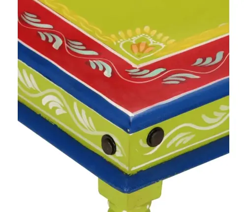 Kafijas Galdiņš, Zaļš, Apgleznots, Mango Masīvkoks Vidaxl