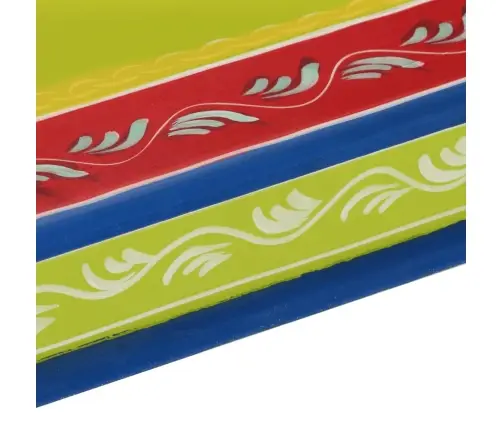 Kafijas Galdiņš, Zaļš, Apgleznots, Mango Masīvkoks Vidaxl