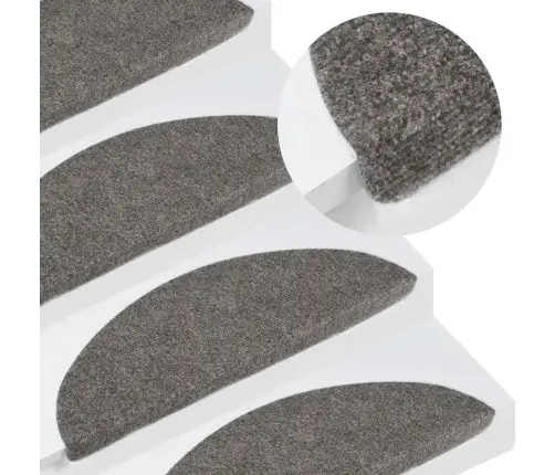 Kāpņu Paklāji, 10 Gab., Pašlīmējoši, 56X17X3 Cm, Pelēki Vidaxl