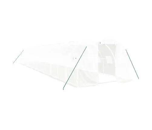 Siltumnīca Ar Tērauda Rāmi, Balta, 42 M², 14X3X2 M Vidaxl