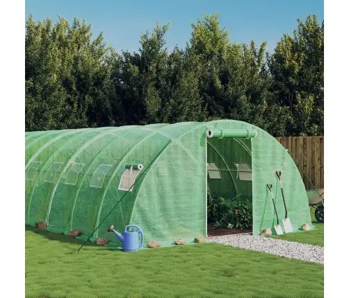 Siltumnīca Ar Tērauda Rāmi, Zaļa, 40 M², 10X4X2 M Vidaxl