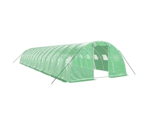 Siltumnīca Ar Tērauda Rāmi, Zaļa, 56 M², 14X4X2 M Vidaxl