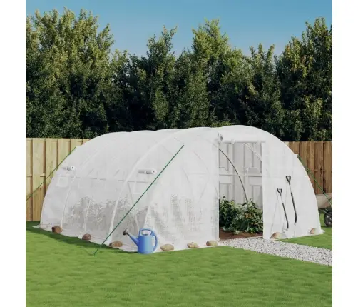 Siltumnīca Ar Tērauda Rāmi, Balta, 16 M², 4X4X2 M Vidaxl