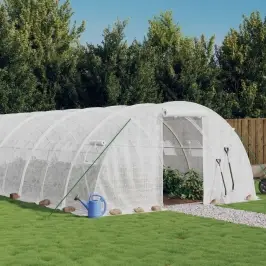 Siltumnīca Ar Tērauda Rāmi, Balta, 72 M², 18X4X2 M Vidaxl Siltumnīca Ar Tērauda Rāmi, Balta, 72 M², 18X4X2 M Vidaxl