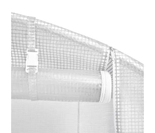 Siltumnīca Ar Tērauda Rāmi, Balta, 88 M², 22X4X2 M Vidaxl