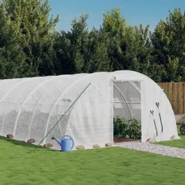 Siltumnīca Ar Tērauda Rāmi, Balta, 88 M², 22X4X2 M Vidaxl
