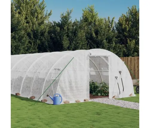 Siltumnīca Ar Tērauda Rāmi, Balta, 88 M², 22X4X2 M Vidaxl