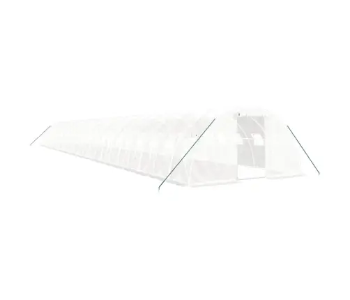 Siltumnīca Ar Tērauda Rāmi, Balta, 96 M², 24X4X2 M Vidaxl
