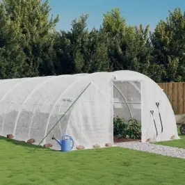 Siltumnīca Ar Tērauda Rāmi, Balta, 96 M², 24X4X2 M Vidaxl Siltumnīca Ar Tērauda Rāmi, Balta, 96 M², 24X4X2 M Vidaxl